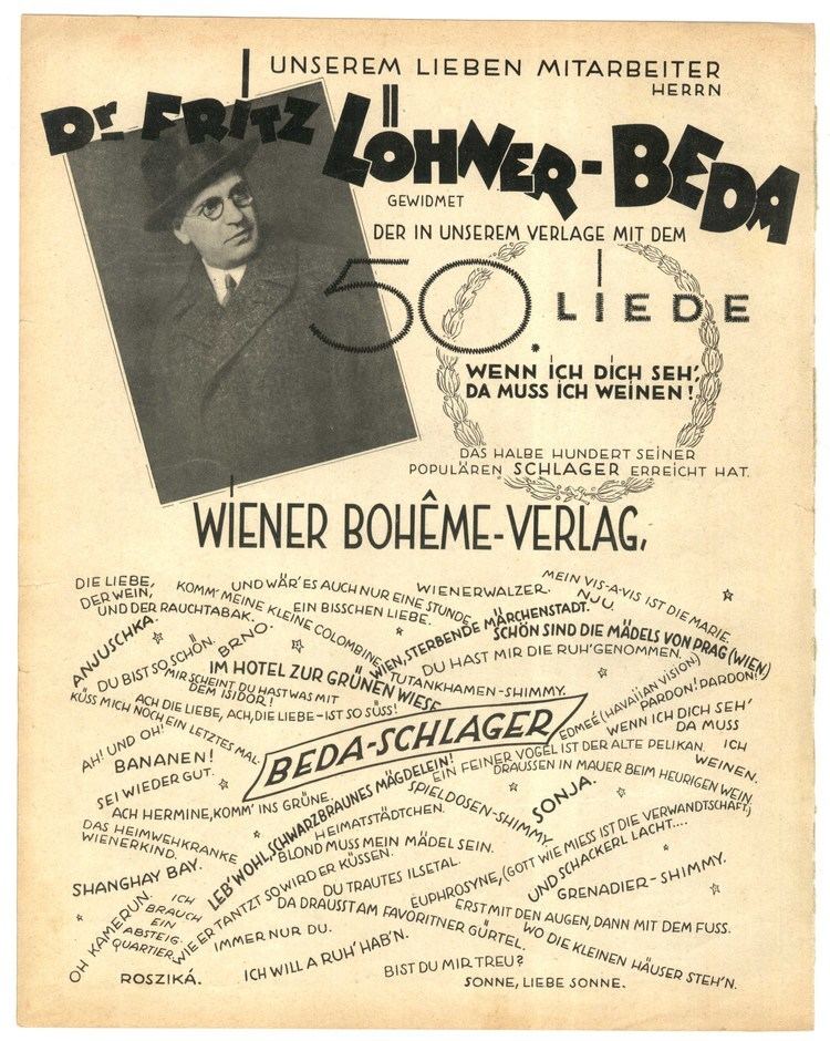 Fritz Löhner-Beda Fritz LhnerBeda Wikiwand