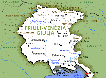 Friuli Friuli Venezia Giulia Map Political Regions Italy Map Geographic