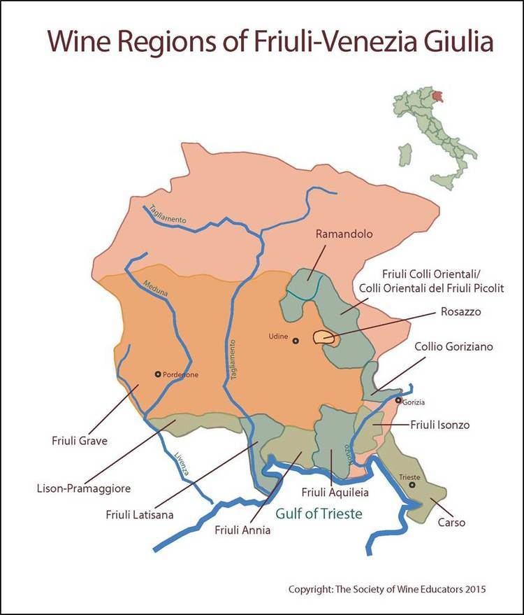 Friuli-Venezia Giulia wine SWE Wine Map 2015 ItalyFriuliVenezia Giulia Wine Wit and Wisdom