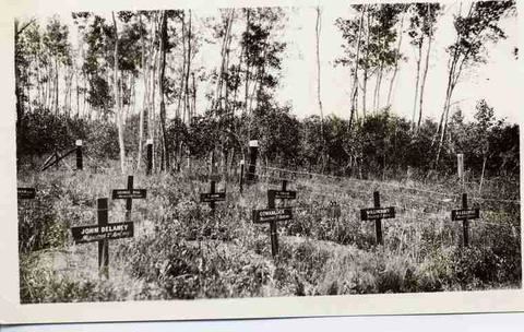 Frog Lake Massacre Graves of seven killed in Frog Lake Massacre SAIN Photographs