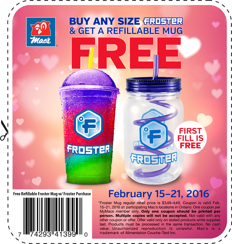 Froster Mac39s Convenience Stores Buy any size Froster get a refillable