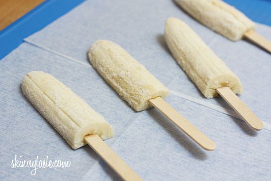 Frozen banana Frozen Banana Popsicles Skinnytaste