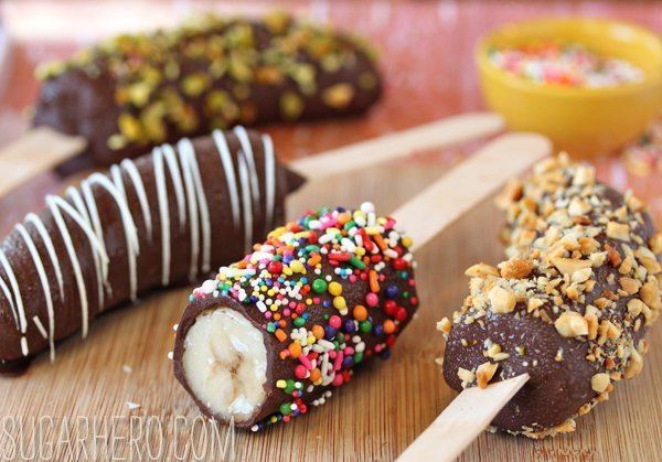 Frozen banana ChocolateDipped Frozen Bananas SugarHero