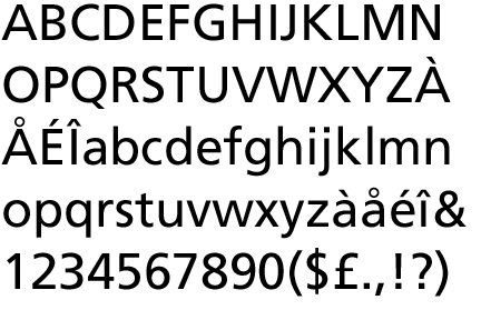 Frutiger (typeface) Typeface TEN