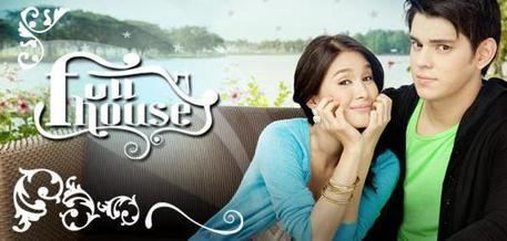 A poster of the Philippine TV series "Full House (2009)" starring Heart Evangelista as Jessie and Richard Gutierez as Justin
