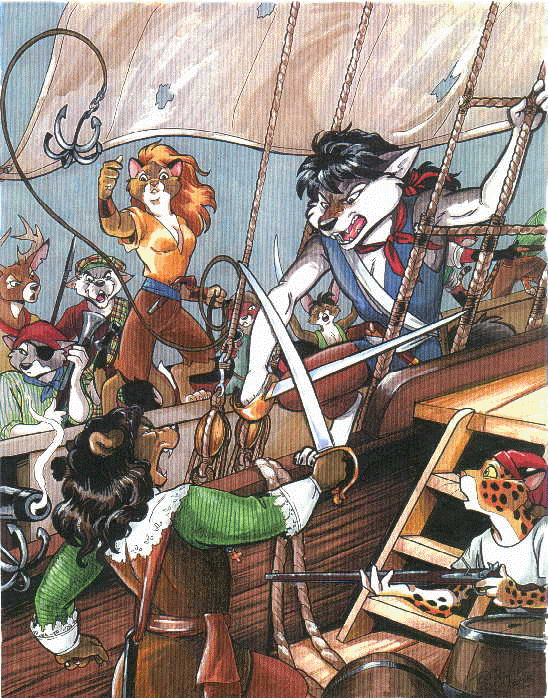 Furry Pirates Fantasy Illustrations by Little Paw