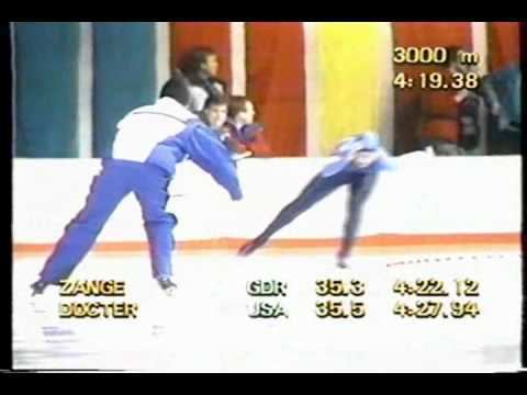 Gabi Zange Speed Skating Gabi Zange and Mary Docter 1988 Calgary Ladies 5000M