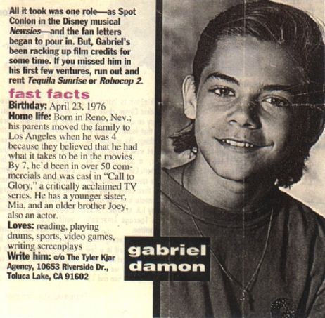 Gabriel Damon Fun facts about Gabriel Damon Gabriel Damon Pinterest Gabriel