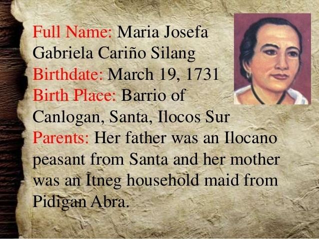 A biography of Gabriela Silang.