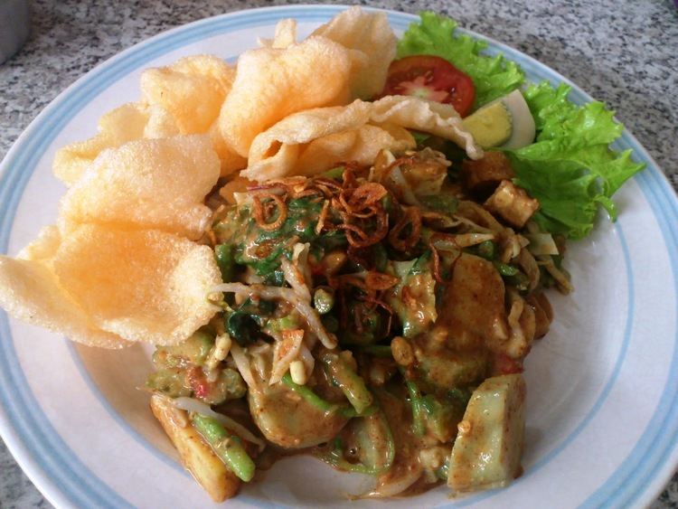 Gado-gado Indonesian salad with peanut and coconut milk dressing Gadogado