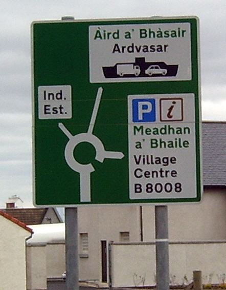 Gaelic road signs in Scotland