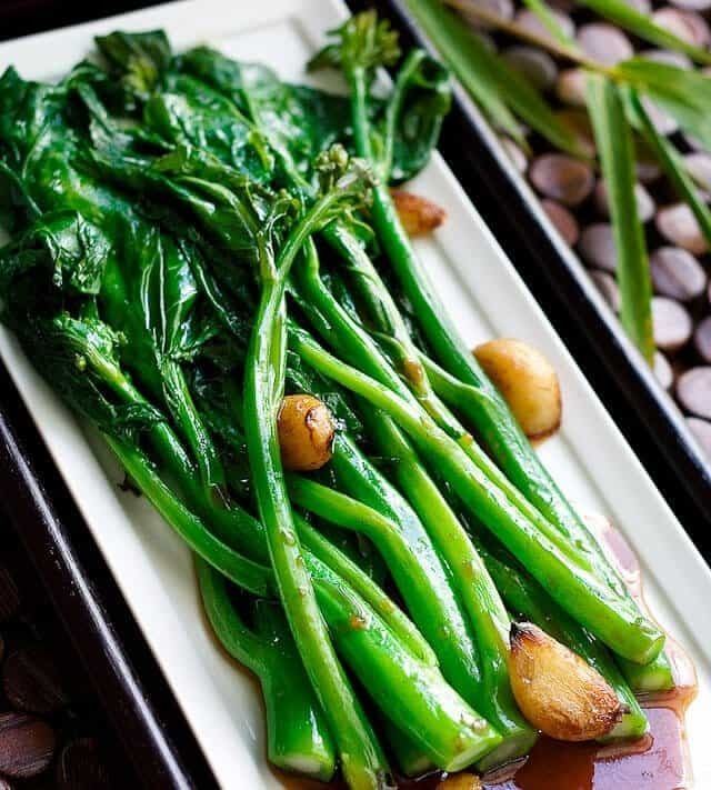 Gai lan Chinese Broccoli Gai Lan with Oyster Sauce Steamy Kitchen Recipes