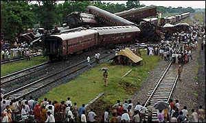 Gaisal train disaster BBC News SOUTH ASIA Train crash resignation rejected