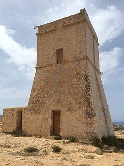 Għajn Tuffieħa Tower httpsuploadwikimediaorgwikipediacommonsthu