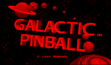 Galactic Pinball Virtual Boy Galactic Pinball