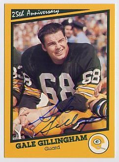 Gale Gillingham Gale Gillingham Green Bay Packers signed Football Cards