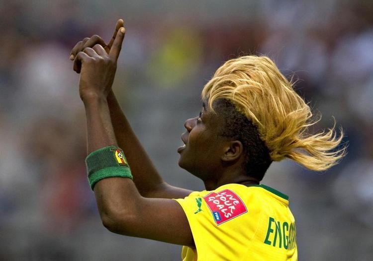 Gaelle Enganamouit Cameroon routs Ecuador 60 behind Enganamouit hat trick