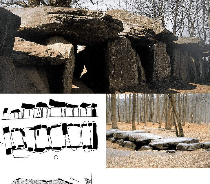 Ancient stone tomb over a white background Old view of the RocheauxFees  passage grave in Esse Brittany By unidentified author published on Magasin  Pittoresque Paris 1839 Stock Photo  Alamy