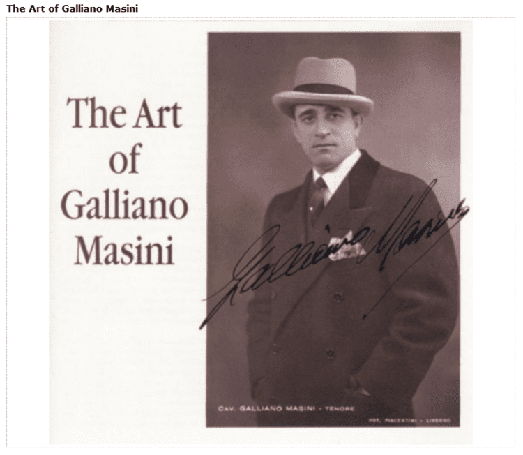 Galliano Masini Recording of the Week Galliano Masini Neil Kurtzman