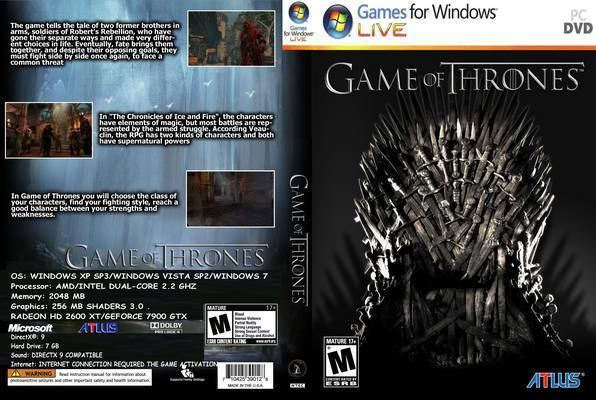 Game of Thrones (2012 video game) wwwcoversresourcecomcoversGameOfThronesFron