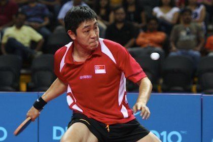 Gao Ning Commonwealth Games Table Tennis Singapore beat England to