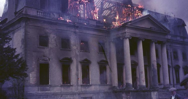 Garendon Hall Photographs from 1964 showing Garendon Hall on fire Loughborough Echo