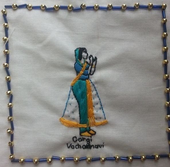 Gargi Vachaknavi Gargi Vachaknavi 7th Century BCE India Rebel Women Embroidery