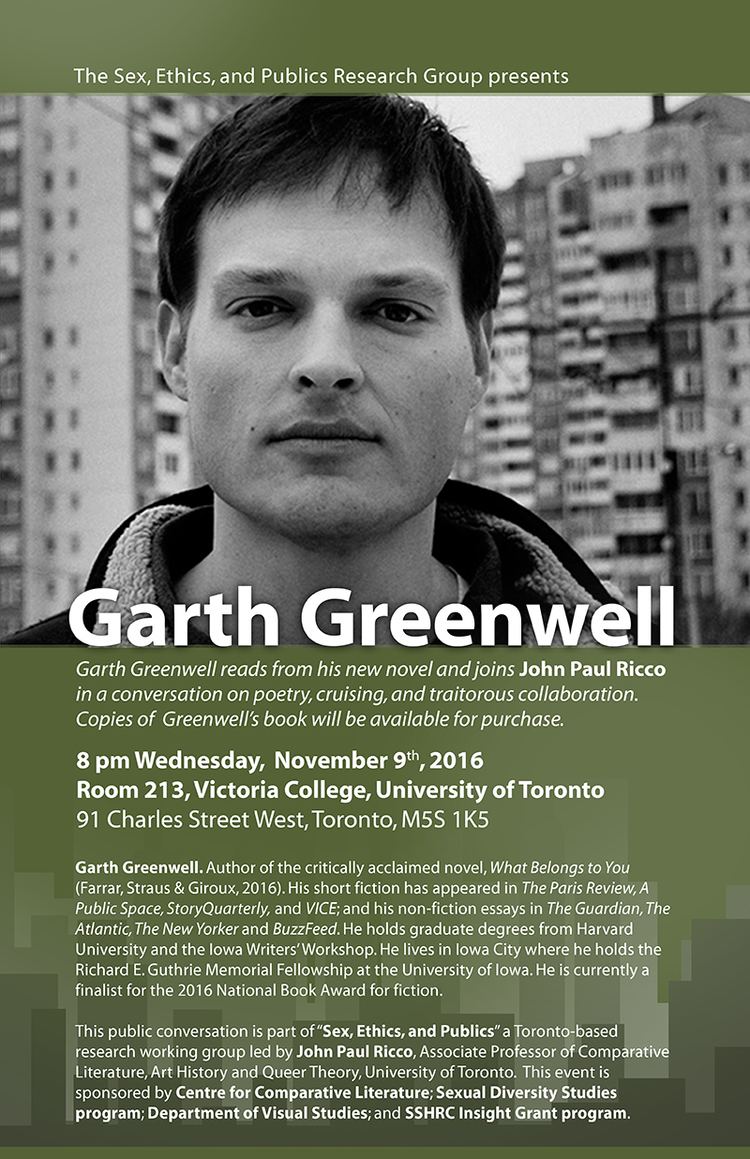 Garth Greenwell CANCELLED Garth Greenwell