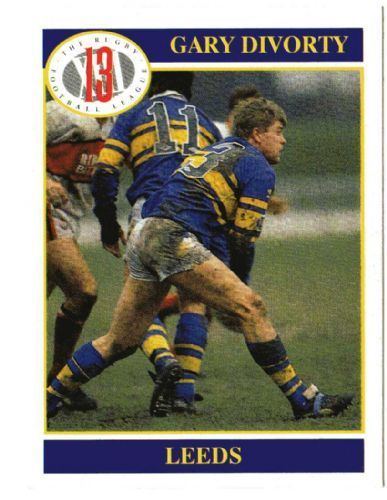 Gary Divorty LEEDS Gary Divorty 62 MERLIN 1990 s Rugby League Trading Card