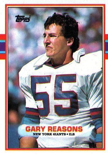 Gary Reasons NEW YORK GIANTS Gary Reasons 180 TOPPS 1989 NFL American