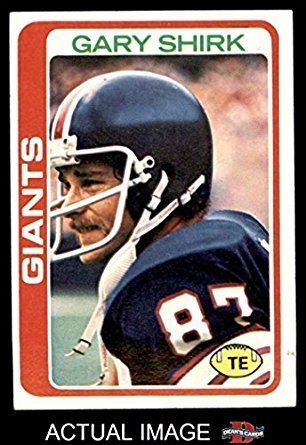 Gary Shirk Amazoncom 1978 Topps 54 Gary Shirk New York GiantsFB Football