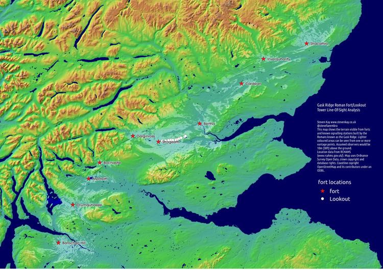 Gask Ridge viewshed of Roman forts and signal stations in the Gask Ri Flickr