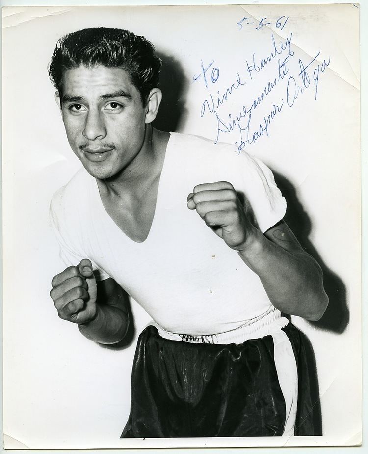 Gaspar Ortega 1961 Boxing GASPAR ORTEGA Signed Vintage Photograph TOP WELTERWEIGHT