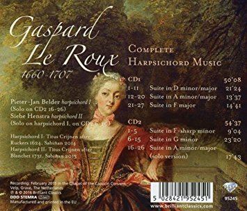 Gaspard Le Roux Gaspard Le Roux Complete Harpsichord Music Amazoncouk Music