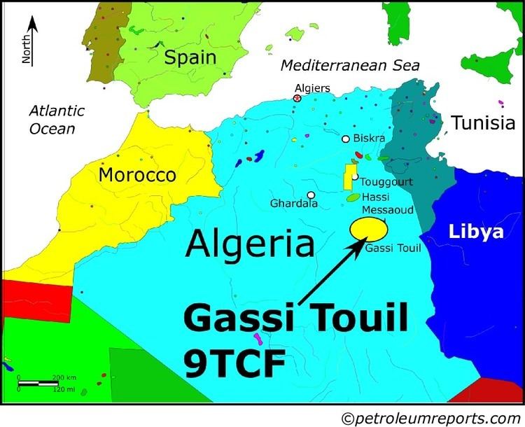 Gassi Touil Gassi Touil Algeria Map