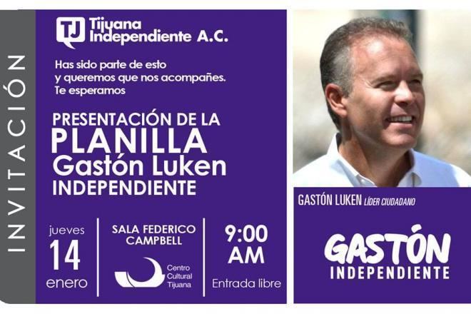 Gastón Luken Garza Presenta Gaston Luken a su planilla para alcalda de Tijuana La