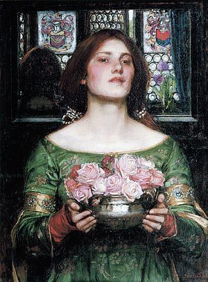 Gather Ye Rosebuds While Ye May (Waterhouse painting 1908) httpsuploadwikimediaorgwikipediacommonsthu