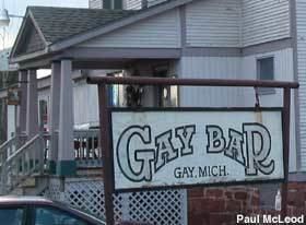 Gay, Michigan wwwroadsideamericacomattractimagesmiMIGAYbar