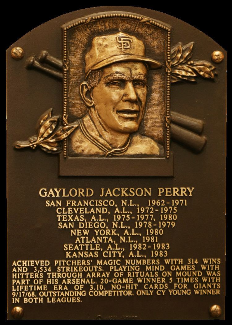 Gaylord Perry Perry Gaylord Baseball Hall of Fame