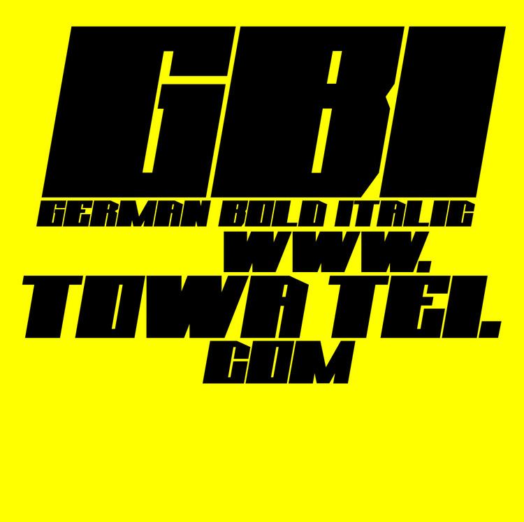 GBI (German Bold Italic)