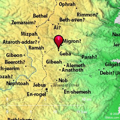 Bible Map: Geba