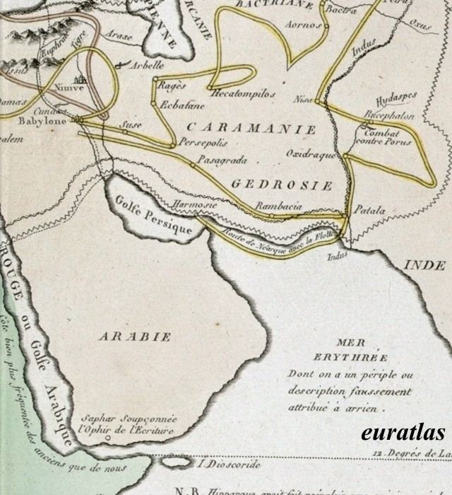 Gedrosia Historical Atlas by Lesage page 5 Carmania or Kerman Gedrosia