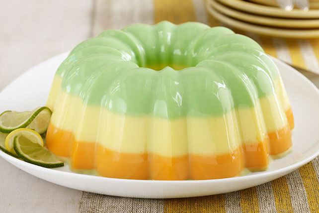 Gelatin dessert Creamy TripleCitrus Gelatin Dessert Kraft Recipes