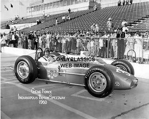 Gene Force 1960 INDY 500 GENE FORCE OFFY RACER AUTO RACING PHOTO INDIANAPOLIS