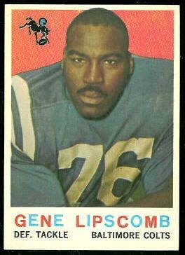 Gene Lipscomb Gene Lipscomb rookie card 1959 Topps 36 Vintage Football Card