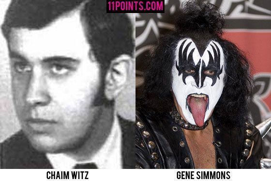 Gene Simmons Gene Simmons His yearbook photo shows him back when he was Chaim