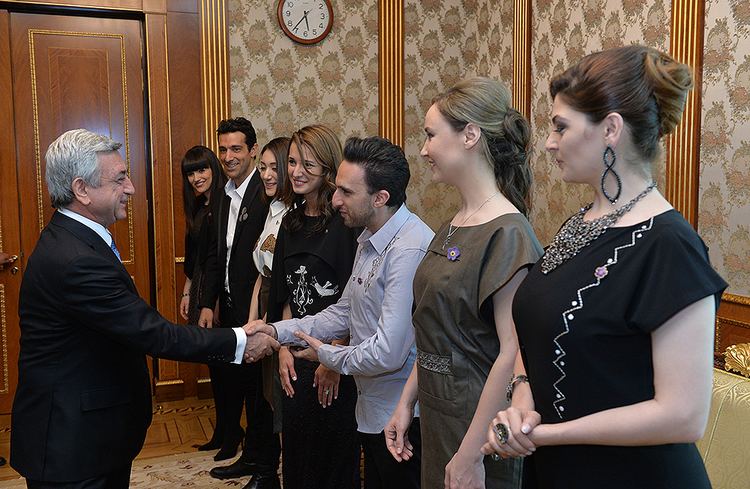 Genealogy (band) President receives members of band Genealogy representing Armenia in