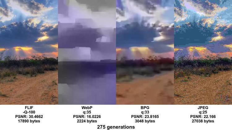 Generation loss Generation loss FLIF vs WebP vs BPG vs JPEG YouTube