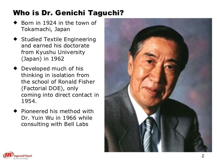 Genichi Taguchi introductiontotaguchimethod2728jpgcb1232535420
