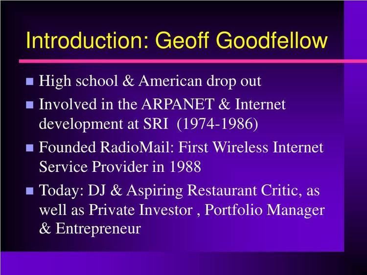 PPT - Two Views on: Why WAP is a $0 Billion Industry Geoff Goodfellow  PowerPoint Presentation - ID:3850345